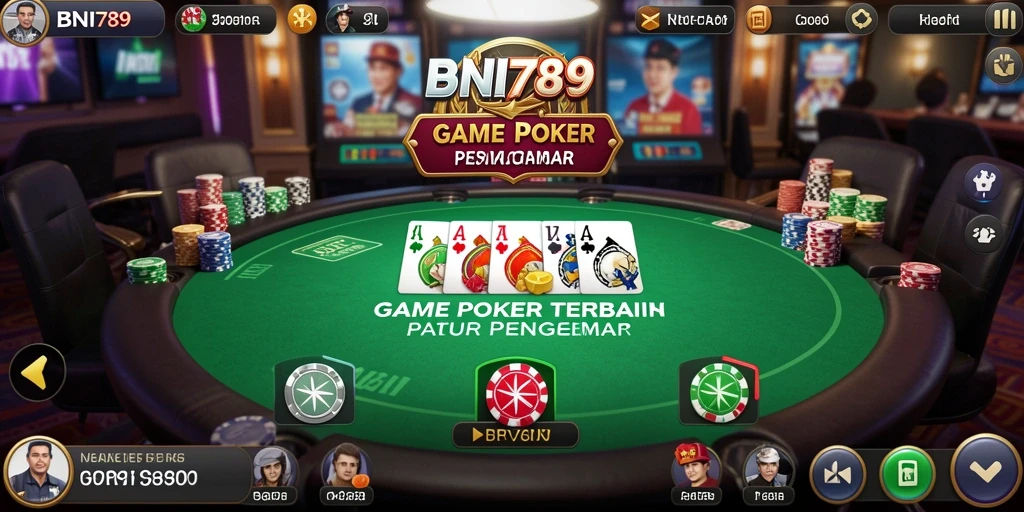 Screenshot permainan BNI789 menampilkan para pemain yang sedang berkompetisi dalam Poker.