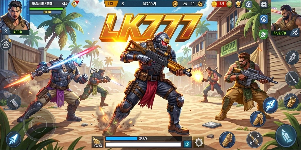 Gameplay seru LK777 dalam pertarungan Battle Royale.