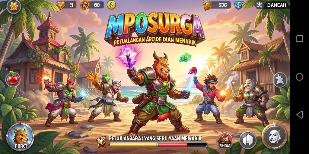 Tampilan gameplay seru dari game Arcade MPOSURGA.
