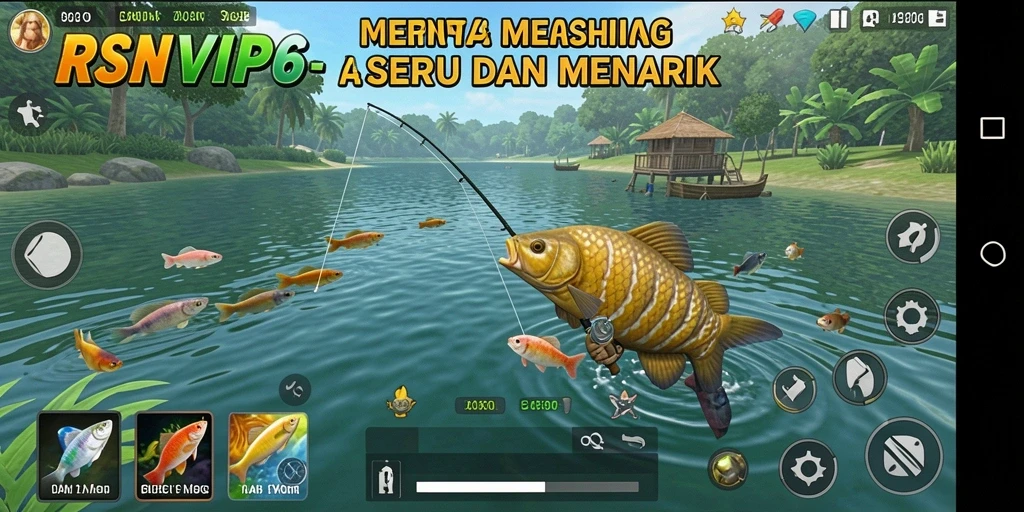 Tangkapan ikan besar dalam gameplay RSNVIP6 yang seru.